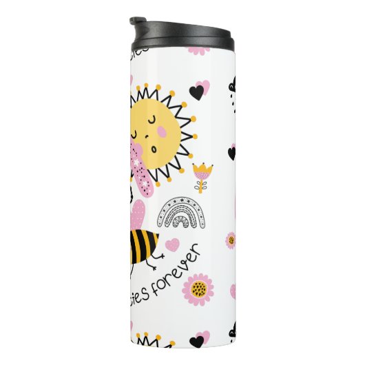 Queen Bees Best Friends Forever Niedliche BESTE FR Thermosbecher (Nach rechts gedreht)