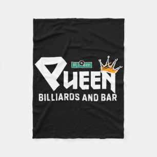 Queen Billiards und Bar Vintager Pool Player Funny Fleecedecke
