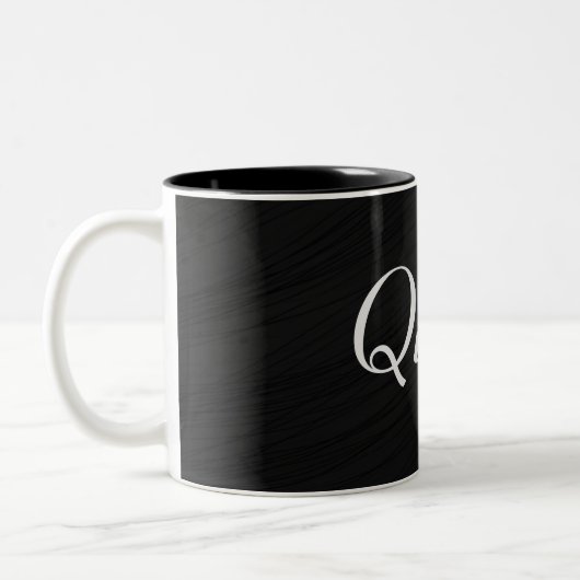 Queen Black Elegant Zweifarbige Tasse (Links)