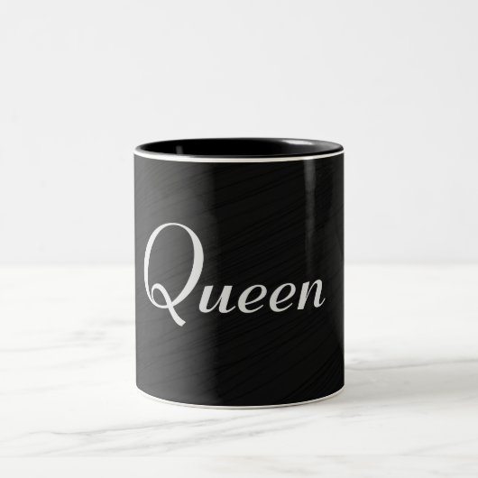 Queen Black Elegant Zweifarbige Tasse (Mittel)