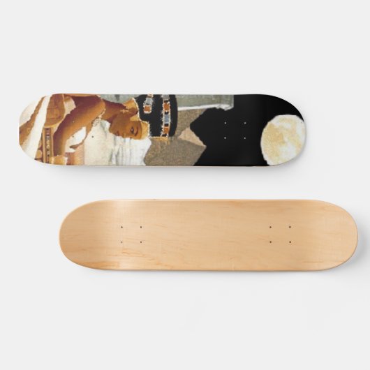 Queen black Old Egypt Skateboard (Horizontal)