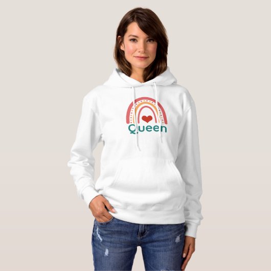 Queen Boho Rainbow Hoodie (Vorne ganz)