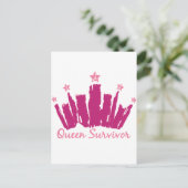 Queen Breast Cancour Survivor Postkarte (Stehend Vorderseite)