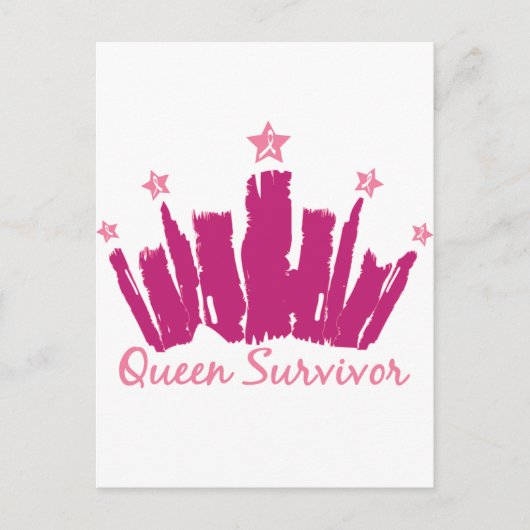 Queen Breast Cancour Survivor Postkarte (Vorderseite)