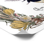 Queen Bumble Bee in Blume Frame Poster (Ecke)