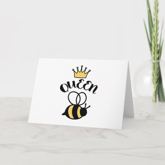 Queen Bumble Bee Karte (Vorderseite)