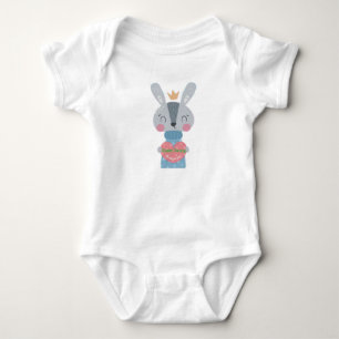 Queen Bunny Baby Jersey Bodysuit Strampler