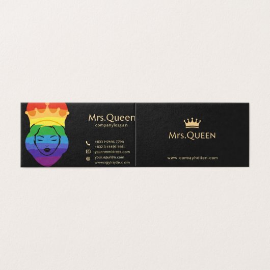 Queen Business Card (Außenseite Aufgefaltet)