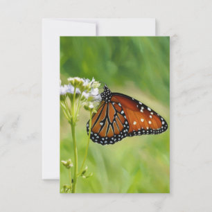 Queen Butterfly Art Flat Note Card Dankeskarte