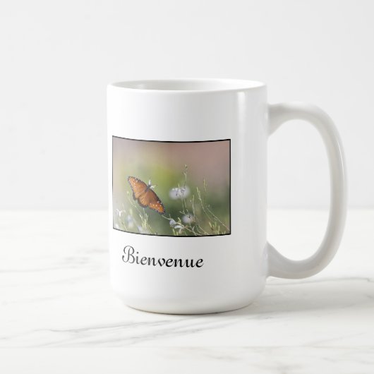Queen butterfly Bienvenue Kaffeetasse (Rechts)