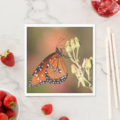 Queen butterfly on a branch serviette (Beispiel)