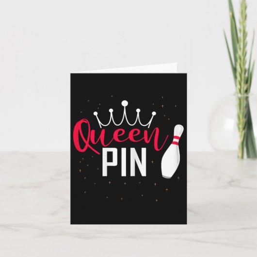 Queen Button Shirt Bowler Bowling League of Bowlin Karte (Vorderseite)