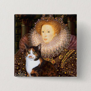 Queen - Calico kurzhaarig Button