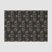 QUEEN Calligraphy Lettering - Elegant Rich Royal Seidenpapier (Vorderseite)