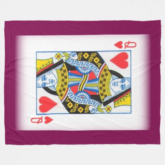 QUEEN CARD FLEECEDECKE (Vorderseite (Horizontal))