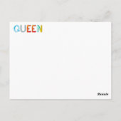 Queen Card Postkarte (Rückseite)