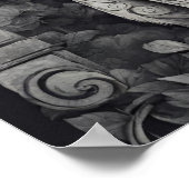 Queen Cat - Dia de Los Muertos, Sugar Skull Style Poster (Ecke)