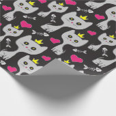 Queen Cat Pattern Geschenkpapier (Ecke)