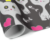 Queen Cat Pattern Geschenkpapier (Rolleneckpunkt)