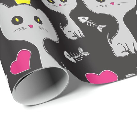 Queen Cat Pattern Geschenkpapier (Rolleneckpunkt)
