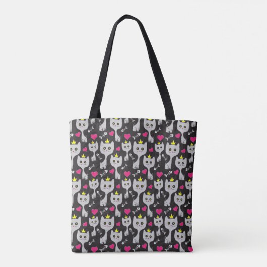 Queen Cat Pattern Tasche (Rückseite)
