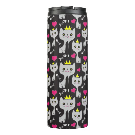 Queen Cat Pattern Thermosbecher (Rückseite)
