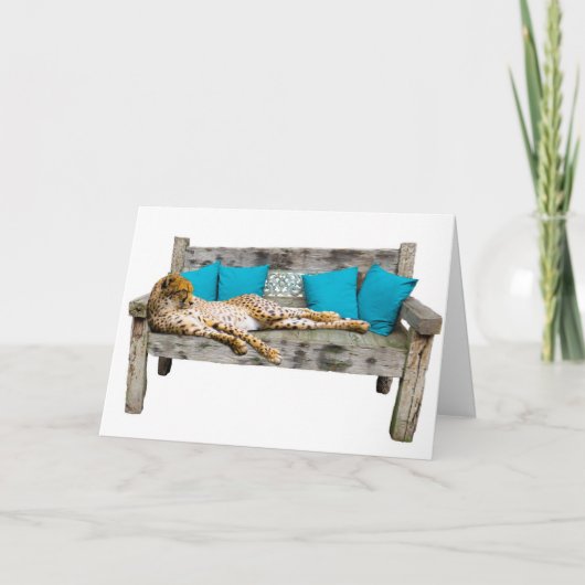 QUEEN CHEETAH BLANK CARD DANKESKARTE (Vorderseite)