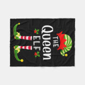Queen Christmas Elf Matching Pajama X-mas Party  Fleecedecke (Vorderseite (Horizontal))