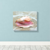 Queen Conch am Strand Leinwanddruck (Insitu (Holzboden))