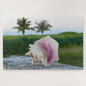 Queen Conch Muschel auf einer Mauer, das Bahamas P Puzzle (Horizontal)
