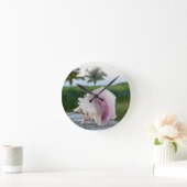 Queen Conch Muschel auf einer Mauer, das Bahamas P Runde Wanduhr (Zuhause)