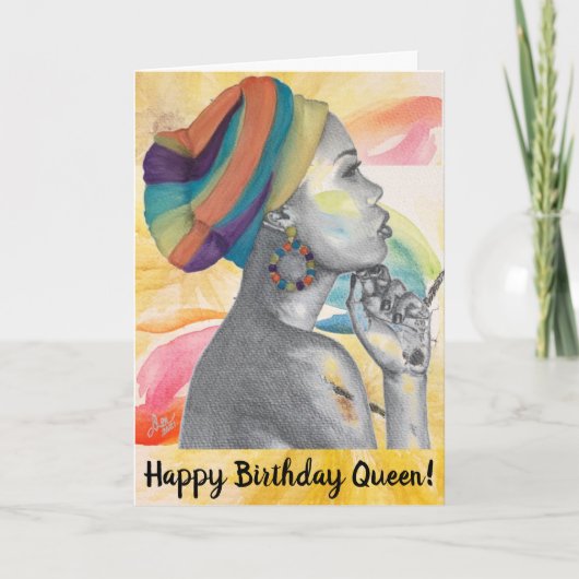 Queen Confidence Birthday Card Karte (Vorderseite)