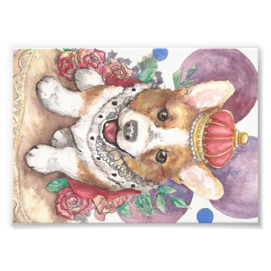 Queen Corgi Fotodruck (Vorne)