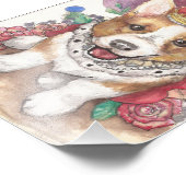 Queen Corgi Fotodruck (Ecke)