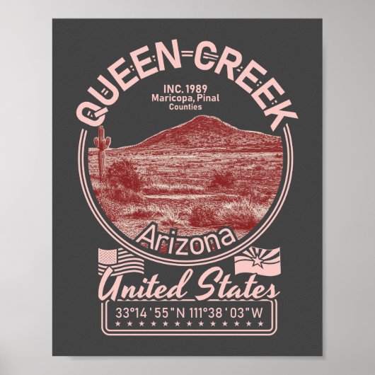 QUEEN CREEK ARIZONA - HIGHWAY LAND POSTER (Vorne)