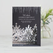 Queen Crown Einladung (Stehend Vorderseite)