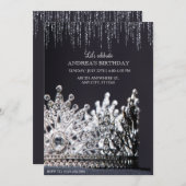 Queen Crown Einladung (Vorne/Hinten)