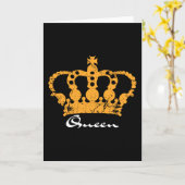 Queen Crown Karte (Gelbe Blume)