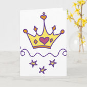 Queen Crown Karte (Gelbe Blume)