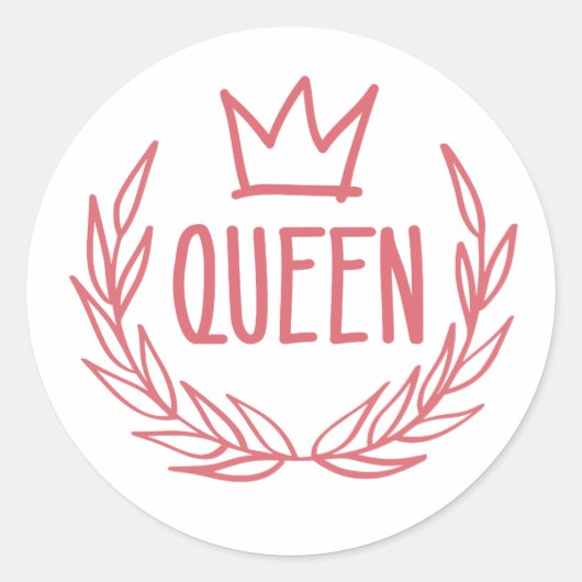 Queen Crown Laptop Sticker (Vorderseite)