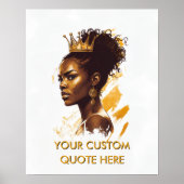 Queen Crown Portrait-Create Your Own Motivational Poster (Vorne)