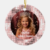 Queen Custom Photo Christmas Ornament (Vorne)