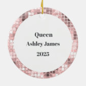 Queen Custom Photo Christmas Ornament (Hinten)