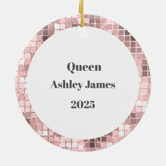 Queen Custom Photo Christmas Ornament (Hinten)