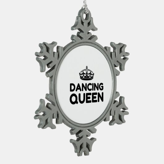 QUEEN DANCING SCHNEEFLOCKEN Zinn-Ornament (Links)