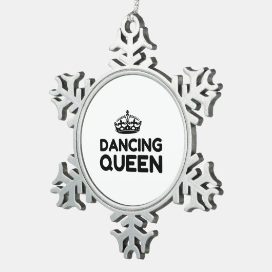 QUEEN DANCING SCHNEEFLOCKEN Zinn-Ornament (Rechts)