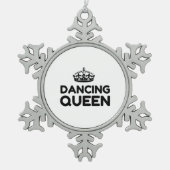 QUEEN DANCING SCHNEEFLOCKEN Zinn-Ornament (Vorderseite)