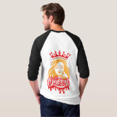 Queen Design – Elegant Royal Crown Typography for  T-Shirt (Schwarz voll)
