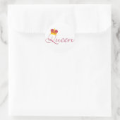 Queen Design Runder Aufkleber (Tasche)