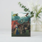 Queen Dragons Wyvern Feuerparadies Burg Postkarte (Stehend Vorderseite)